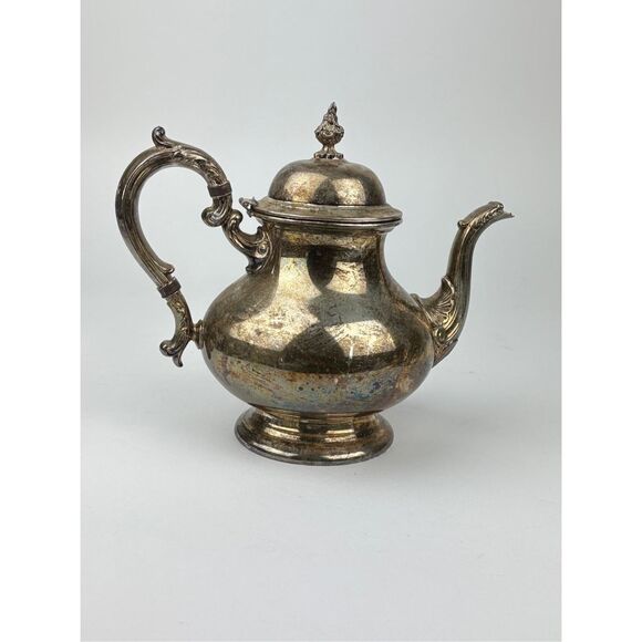 Vintage Antique Gorham Silver Plated Coffee Tea Pot Sugar Creamer 5 Piece Set FC